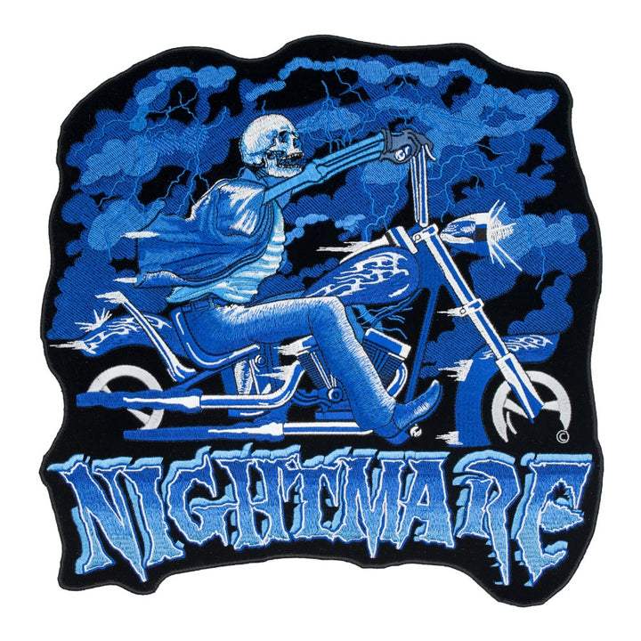 Nightmare Skeleton Motorcycle Patch, Large Size — product image