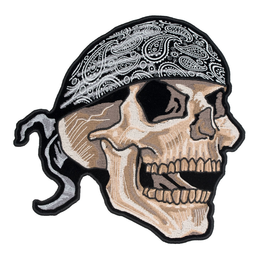Skull Wearing A Bandana Patch, Large Size — product image