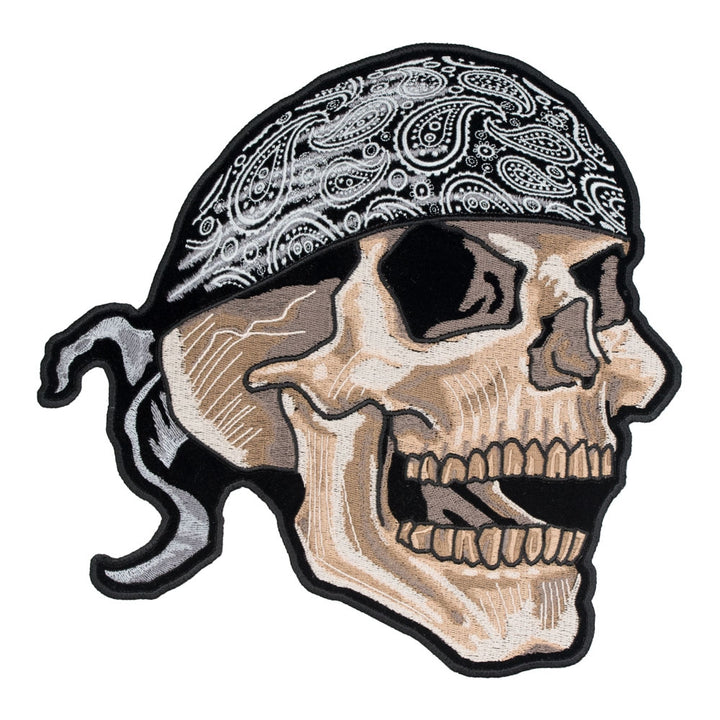 Skull Wearing A Bandana Patch, Large Size — product image