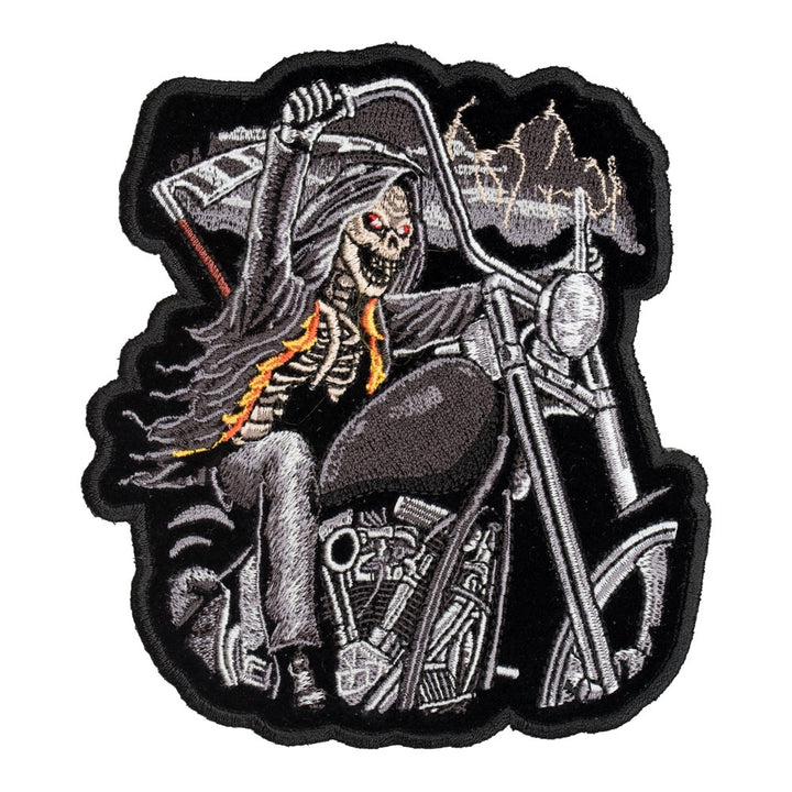 Grim Reaper On A Motorcycle Patch, Small Size — product image