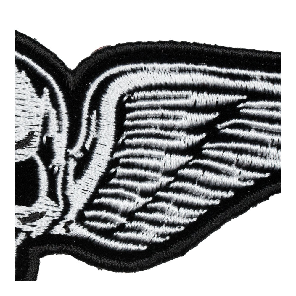 White Skull With Wings Patch, Small Size — detail view 2