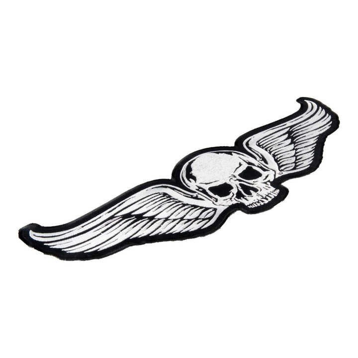 White Skull With Wings Patch, Large Size — detail view 2