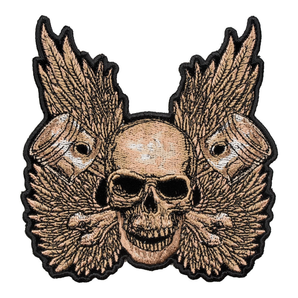 Skull &amp; Pistons With Wings Patch, Small Size — product image