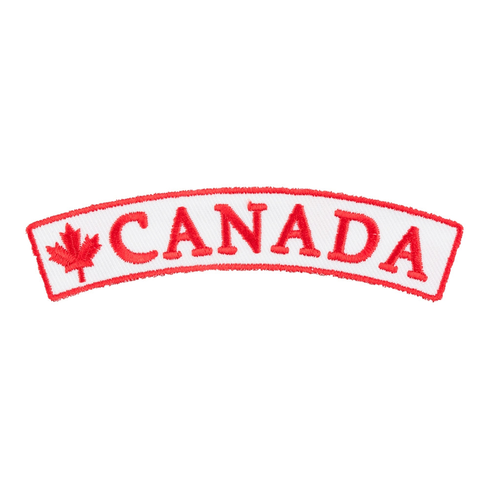 Canada Flag White Rocker Patch, Small Size — product image