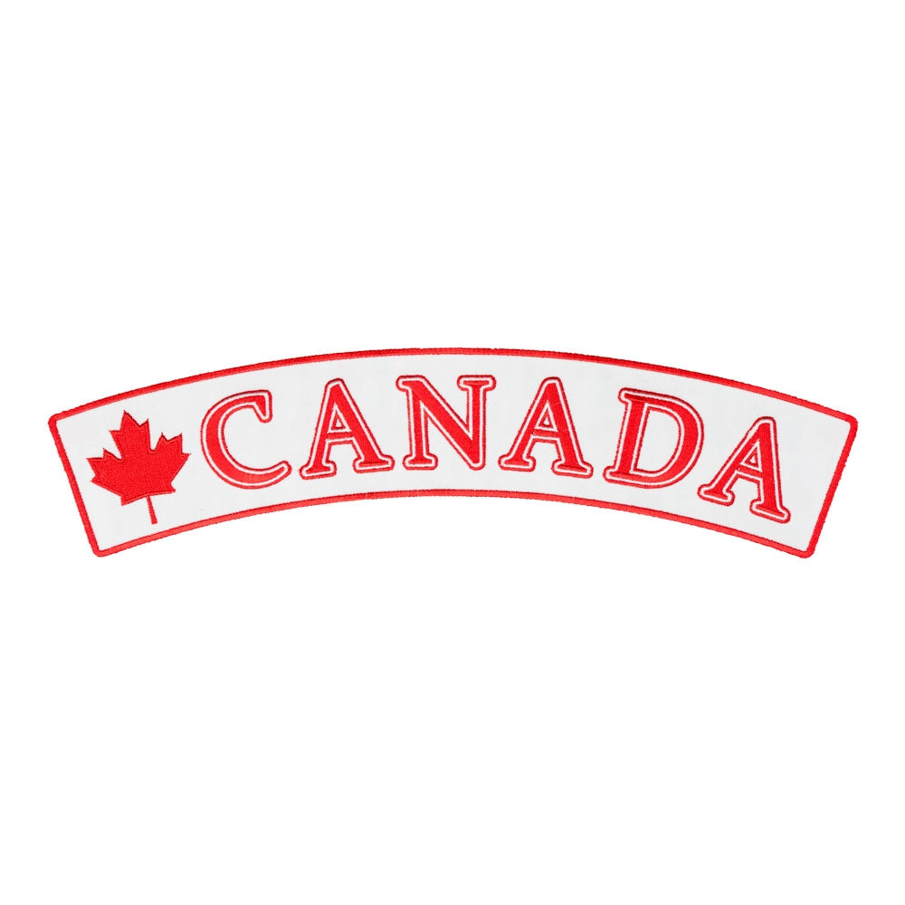 Canada Flag White Rocker Patch, Large Size — product image