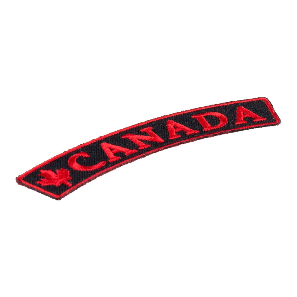 Canada Flag Black Rocker Patch, Small Size — detail view 1