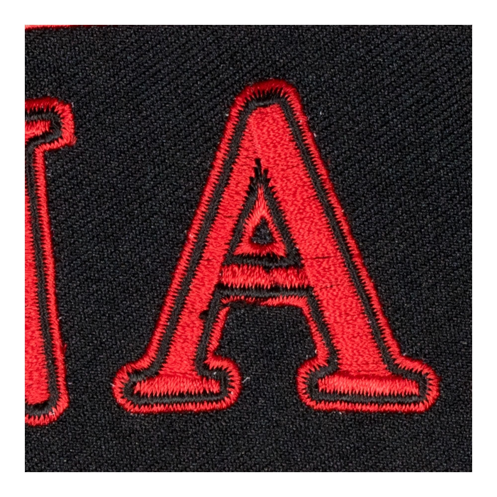 Canada Flag Black Rocker Patch, Large Size — detail view 2