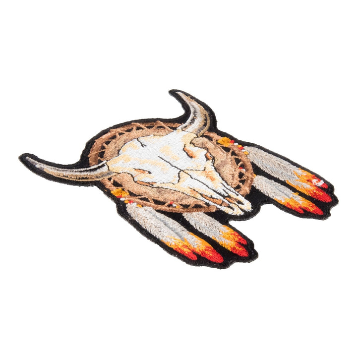Steer Skull Dream Catcher Patch, Small Size — detail view 1