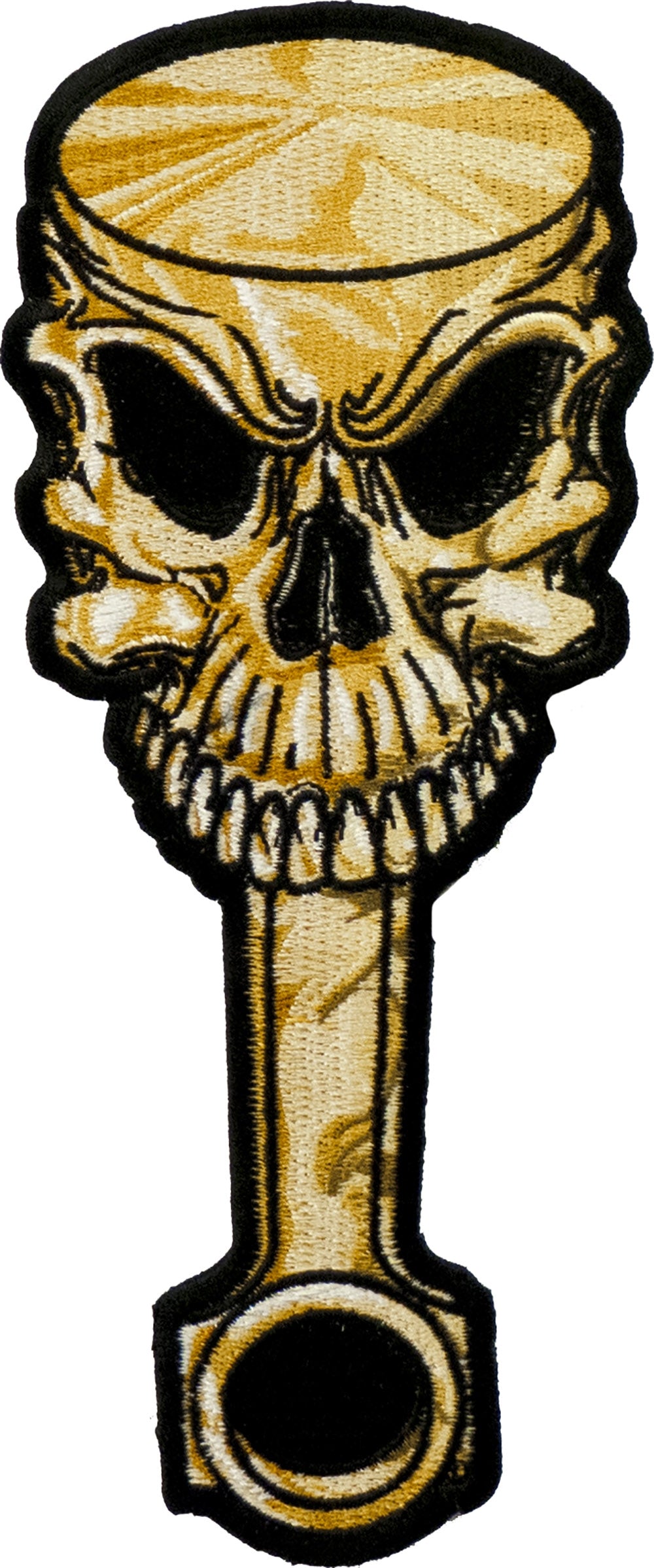Skull Faced Engine Piston Patch, Large Size — product image