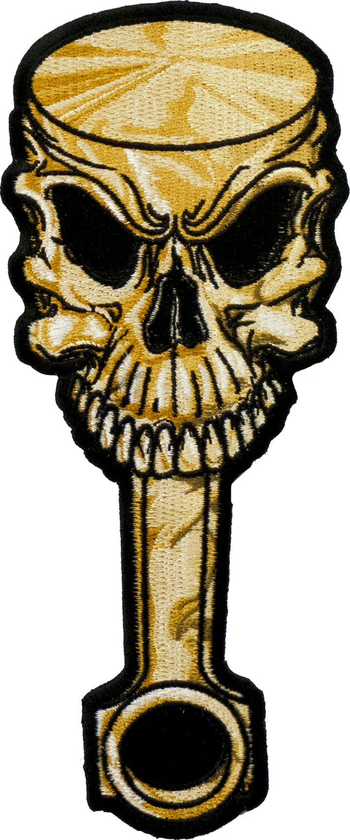 Skull Faced Engine Piston Patch, Large Size — product image