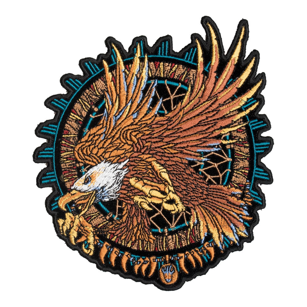Turquoise Dream Catcher & Bald Eagle Patch, Small Size — product image