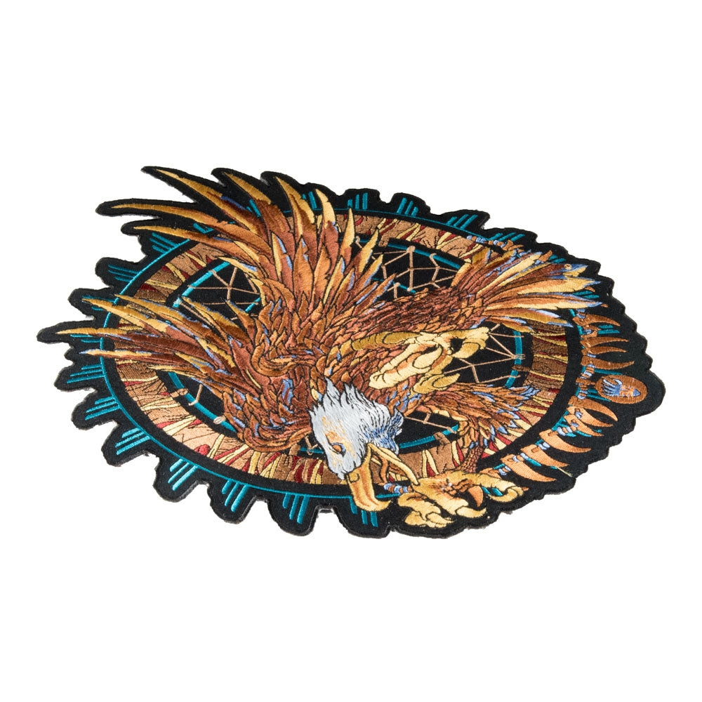 Turquoise Dream Catcher &amp; Bald Eagle Patch, Large Size — detail view 1