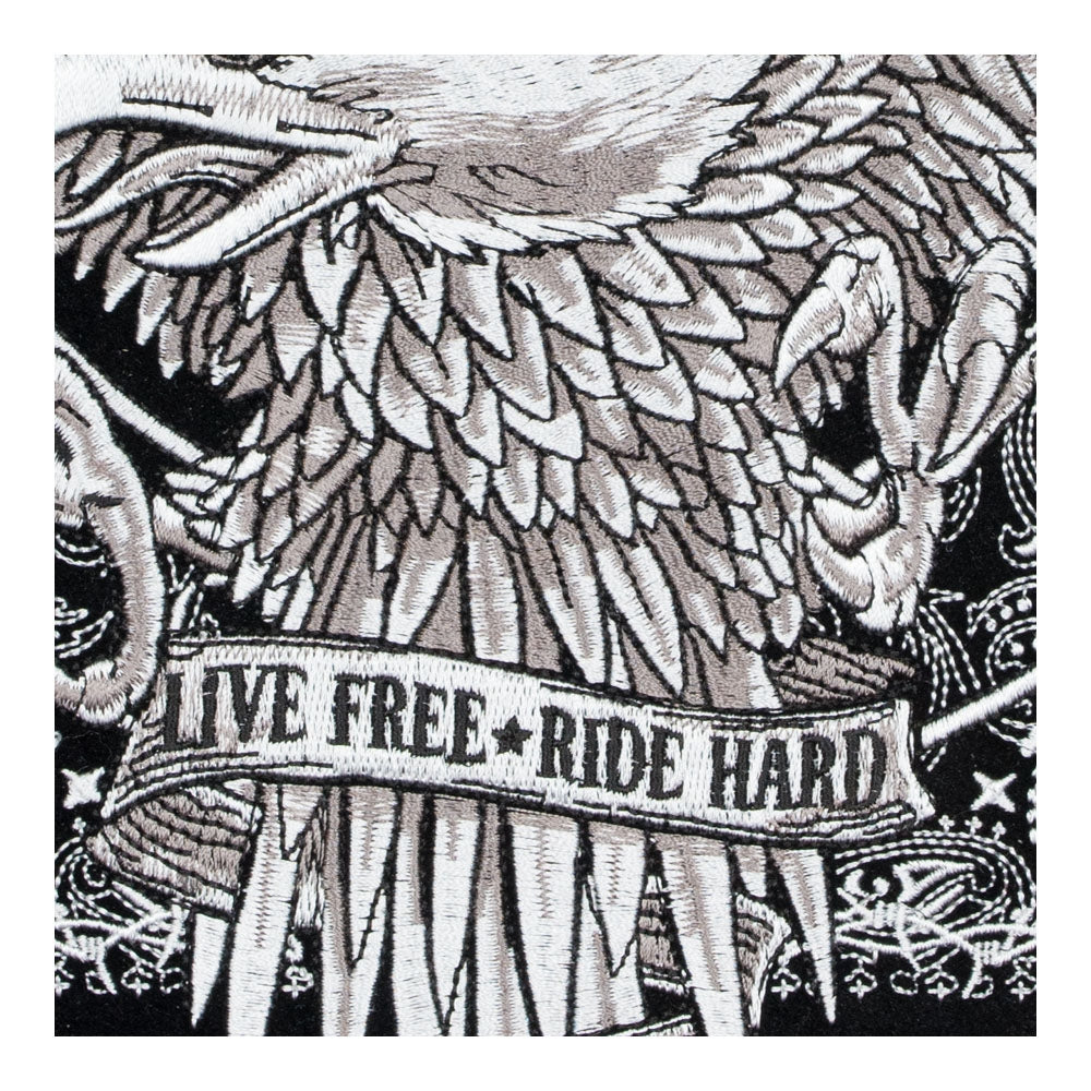 Live Free Ride Hard Eagle With Paisley &amp; Stars Patch, Eagle Back Patches — detail view 2