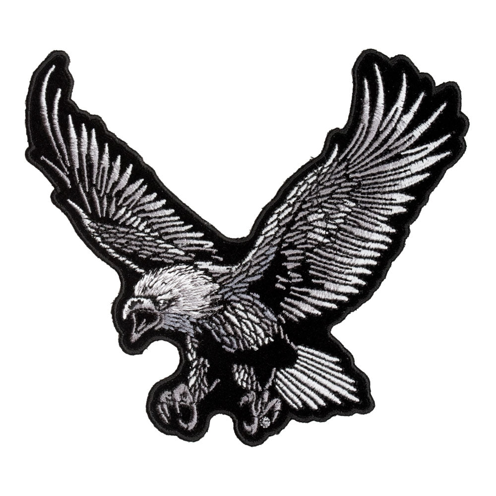 Grey & Black Subdued Soaring Eagle Patch, Small Size — product image