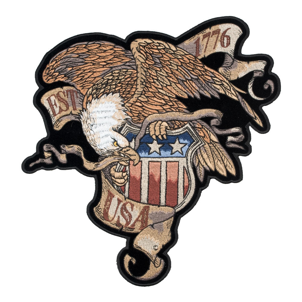 Established 1776 USA Eagle & Crest Patch, Large Size — product image