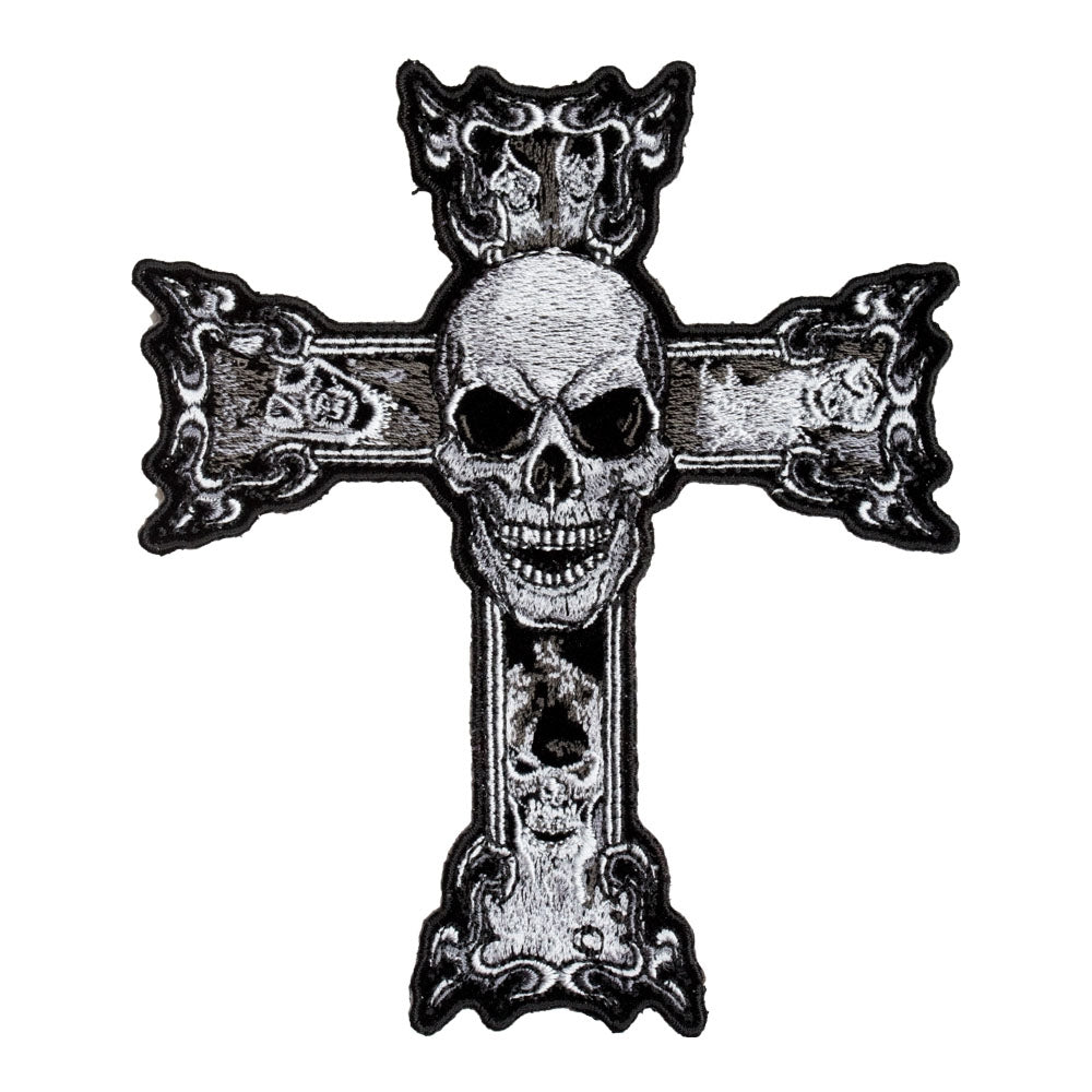 Skulls In Grey Smoke & Cross Patch, Small Size — product image