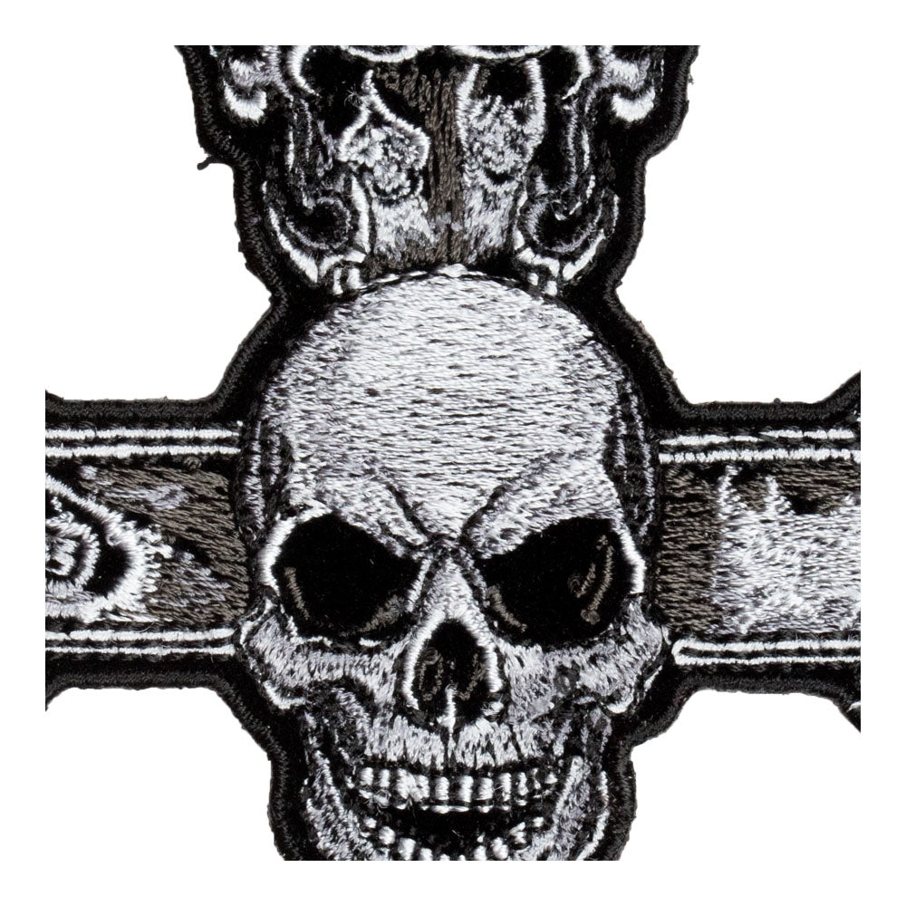Skulls In Grey Smoke &amp; Cross Patch, Small Size — detail view 1