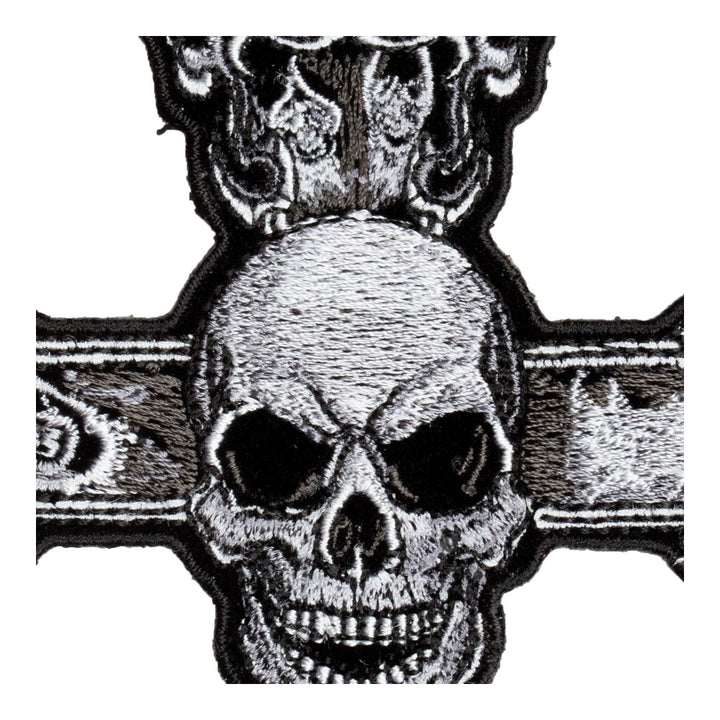 Skulls In Grey Smoke &amp; Cross Patch, Small Size — detail view 1