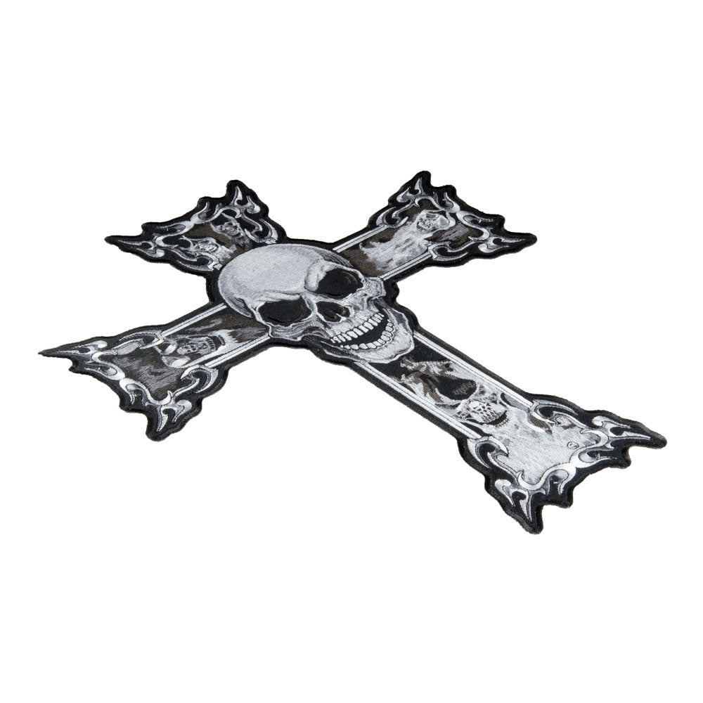 Skulls In Grey Smoke & Cross Patch, Large Size — detail view 1