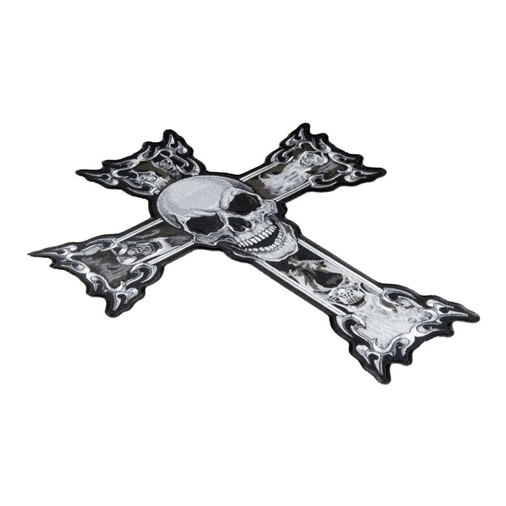 Skulls In Grey Smoke &amp; Cross Patch, Large Size — detail view 1