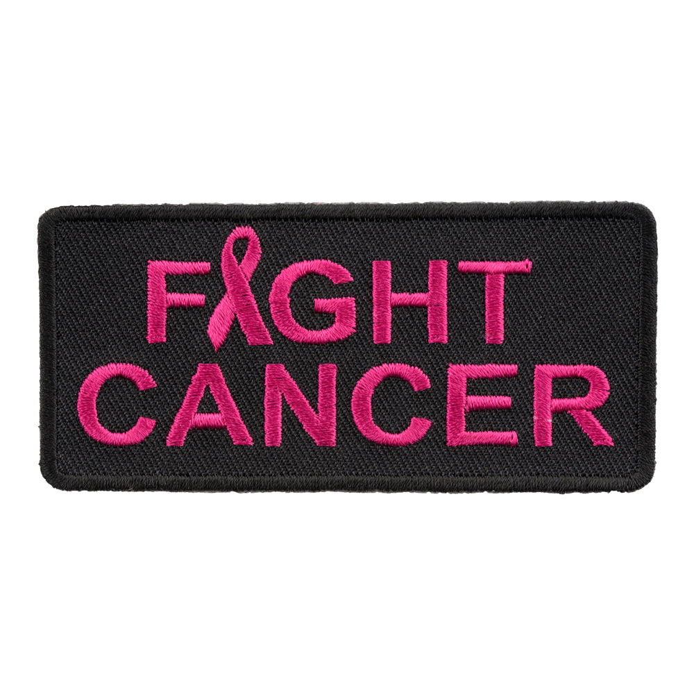 Fight Cancer Pink Ribbon Patch, Cancer Awareness Patches — product image