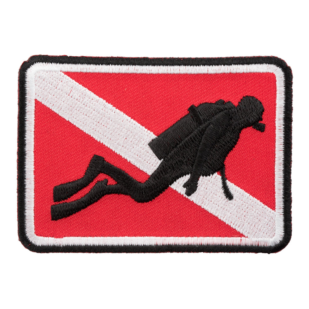 Scuba Flag & Diver Patch, Diver Down Flag Patches — product image