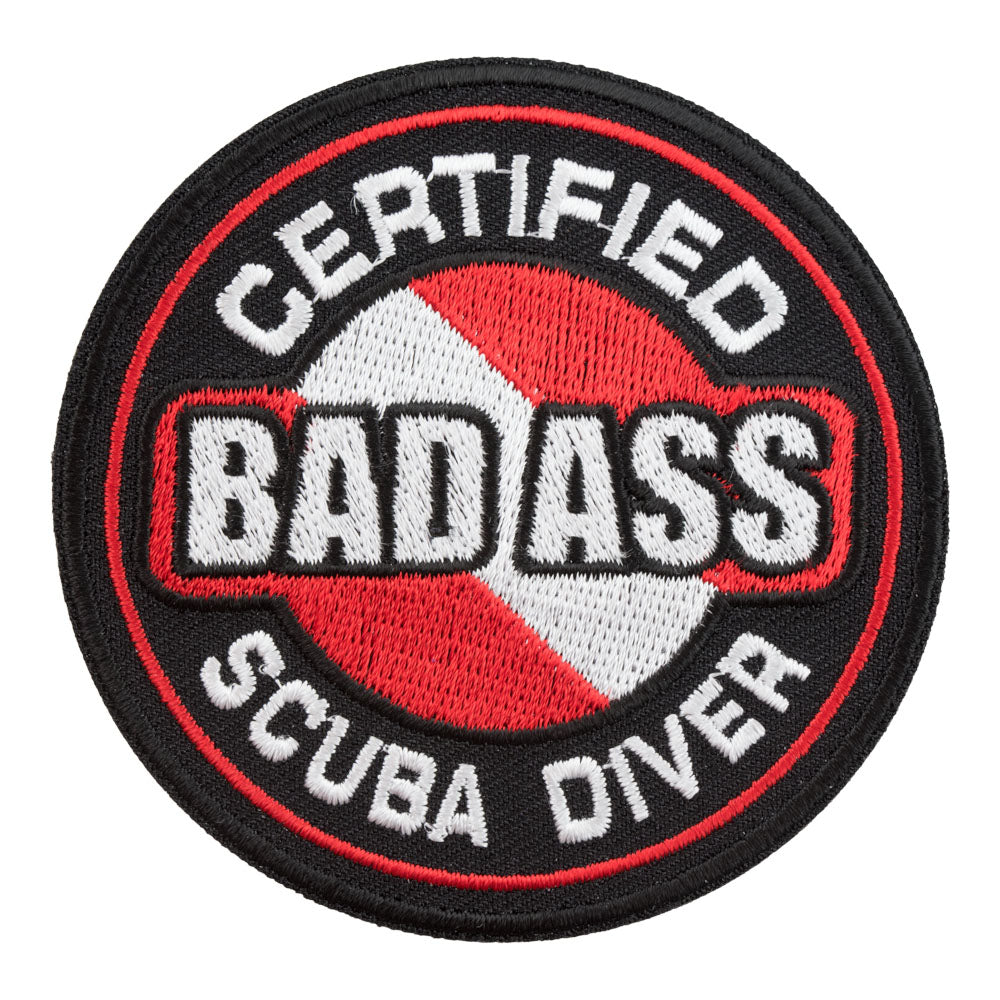 Certified Bad Ass Scuba Diver Patch, Scuba Flag Patches — product image