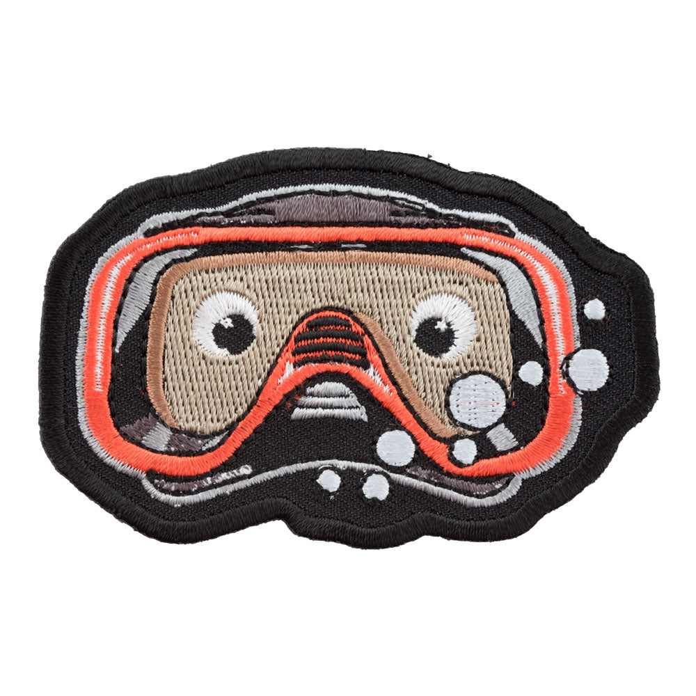 Peek-A-Boo Diver Mask Patch, Scuba Diving Caricature Patches — product image
