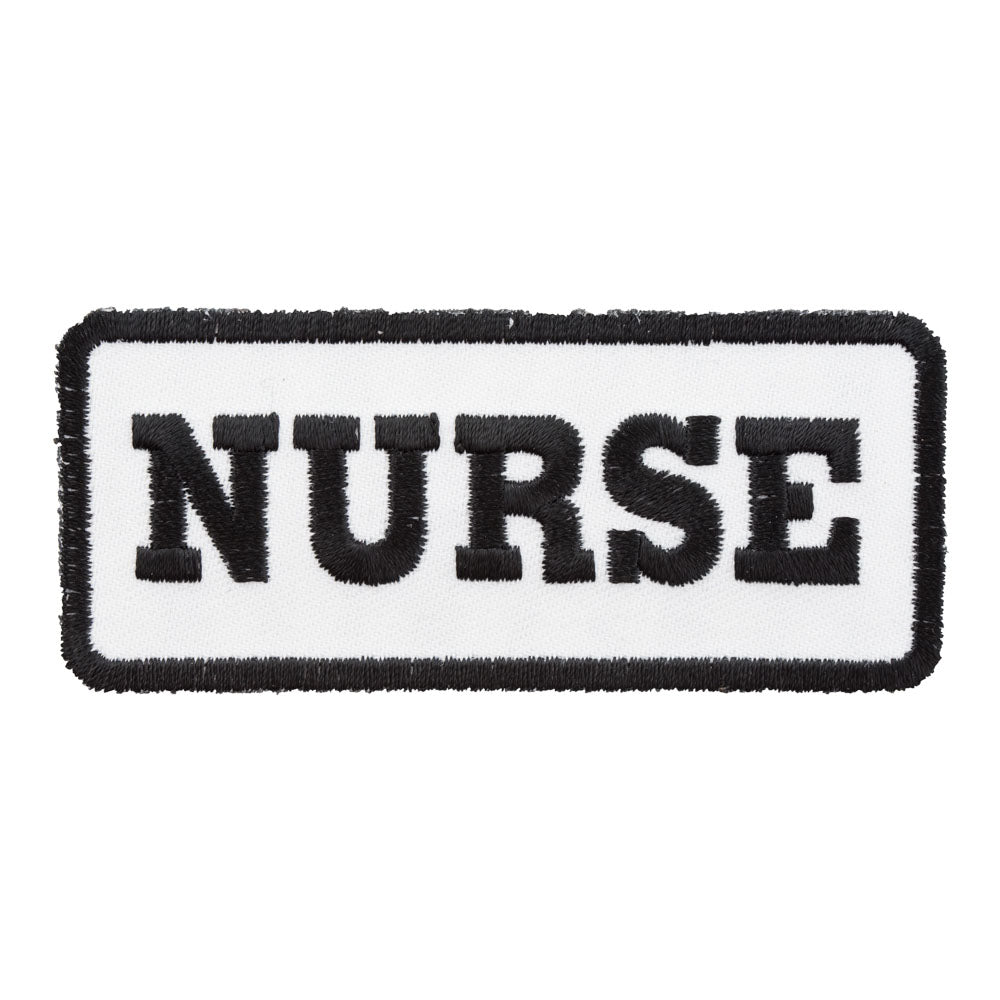 Nurse White & Black Patch, Medical Profession Patches — product image