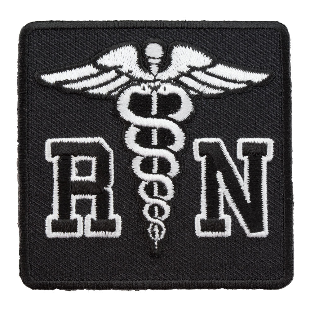 Registered Nurse Caduceus Black & White Patch, Medical Patches — product image