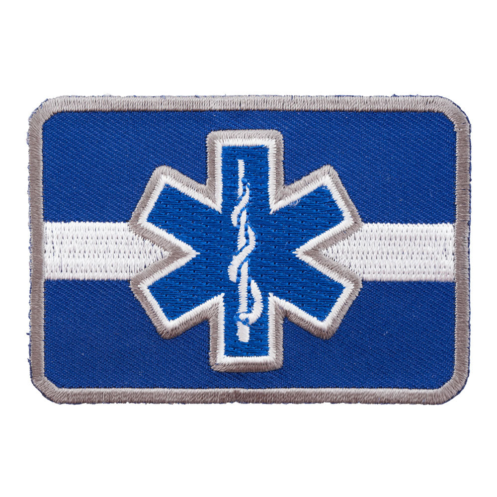 Thin White Line Star Of Life Patch, Medical Profession Patches — product image