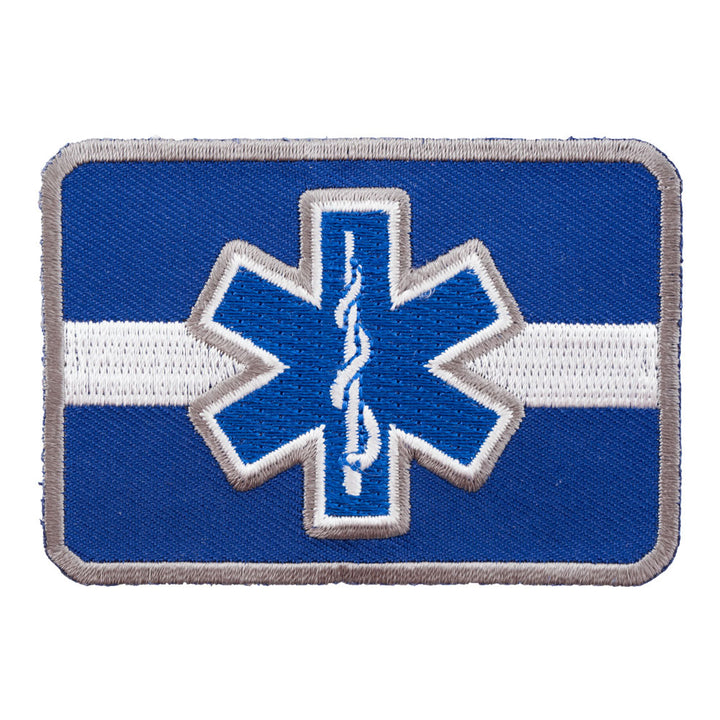 Thin White Line Star Of Life Patch, Medical Profession Patches — product image