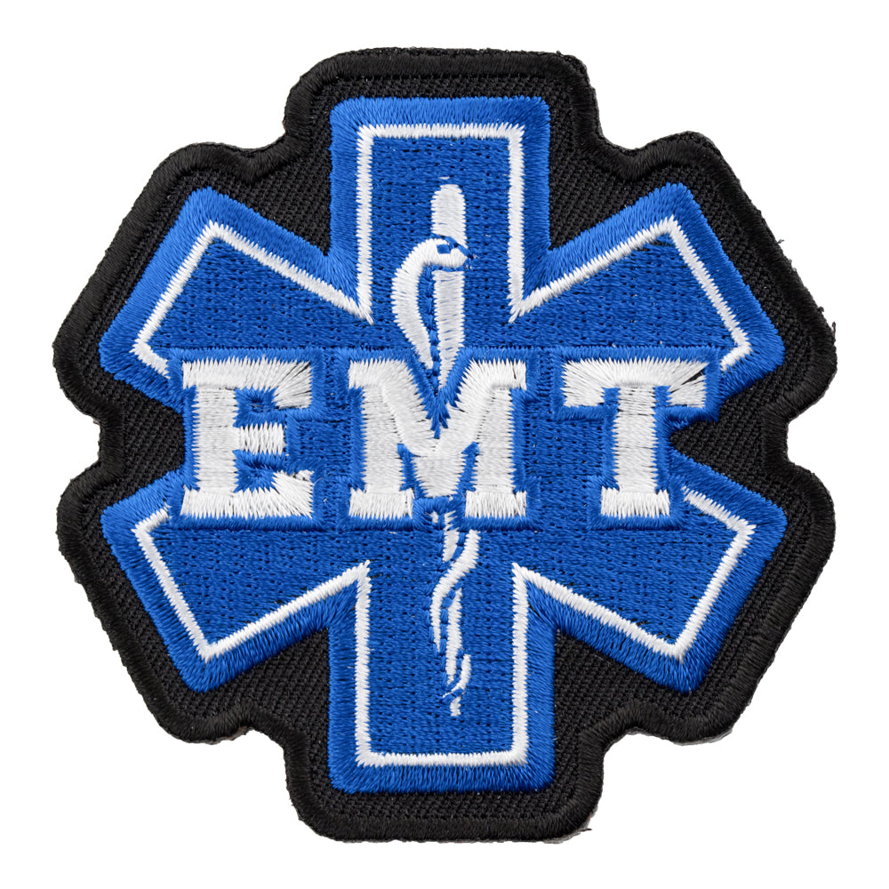 Star Of Life Blue EMT Patch, Medical Profession Patches — product image