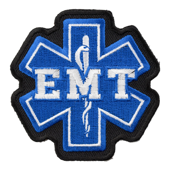 Star Of Life Blue EMT Patch, Medical Profession Patches — product image