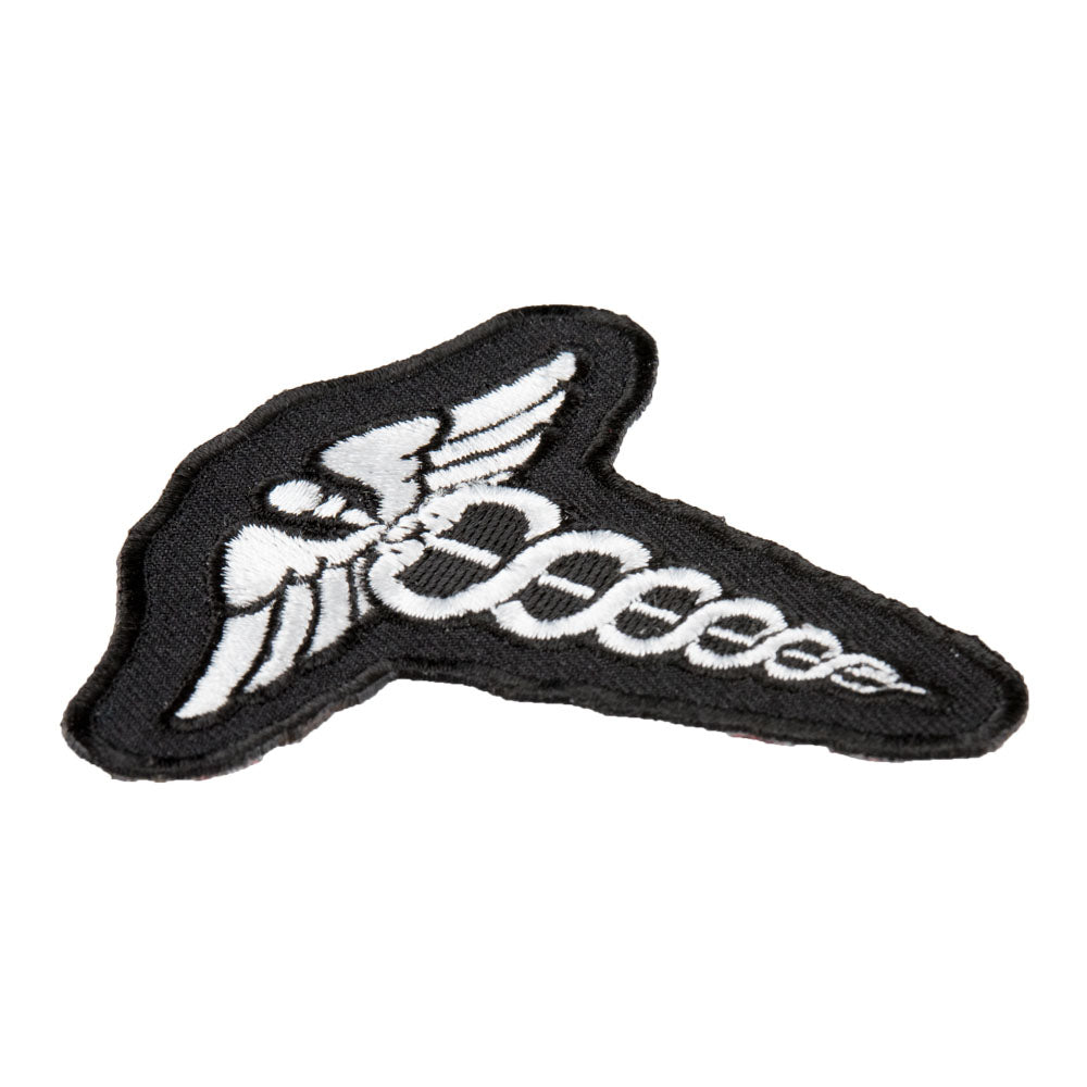 Caduceus Medical Symbol Black &amp; White Patch, Medical Patches — detail view 2