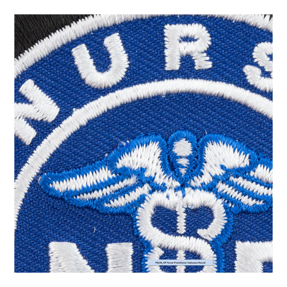 Nurse Practitioner Medical Symbol Blue Patch, Medical Patches — detail view 1