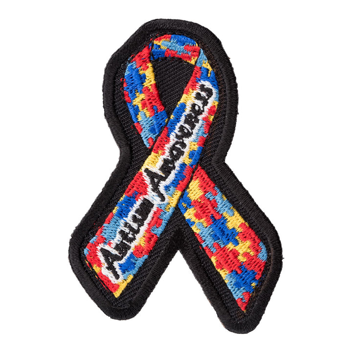 Autism Awareness Puzzle Ribbon Patch, Support Patches — product image