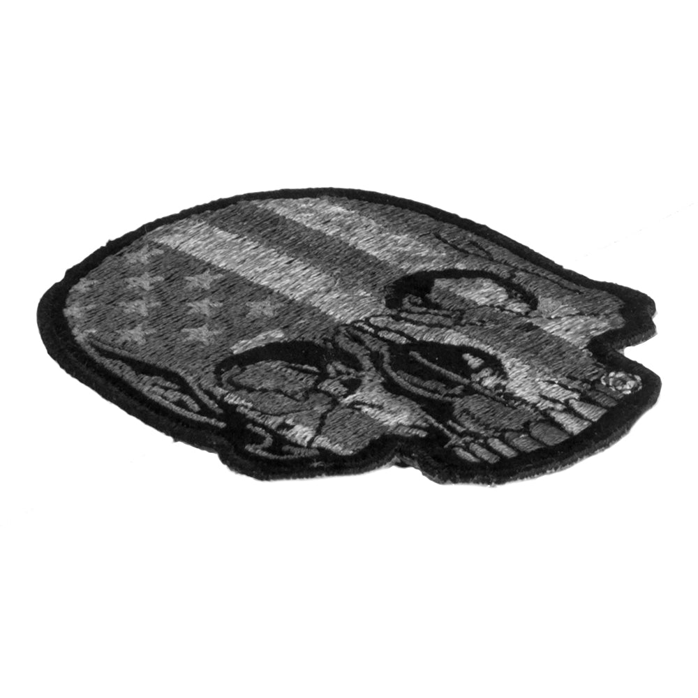 American Flag Half Skull Subdued Patch, Small Size — detail view 1