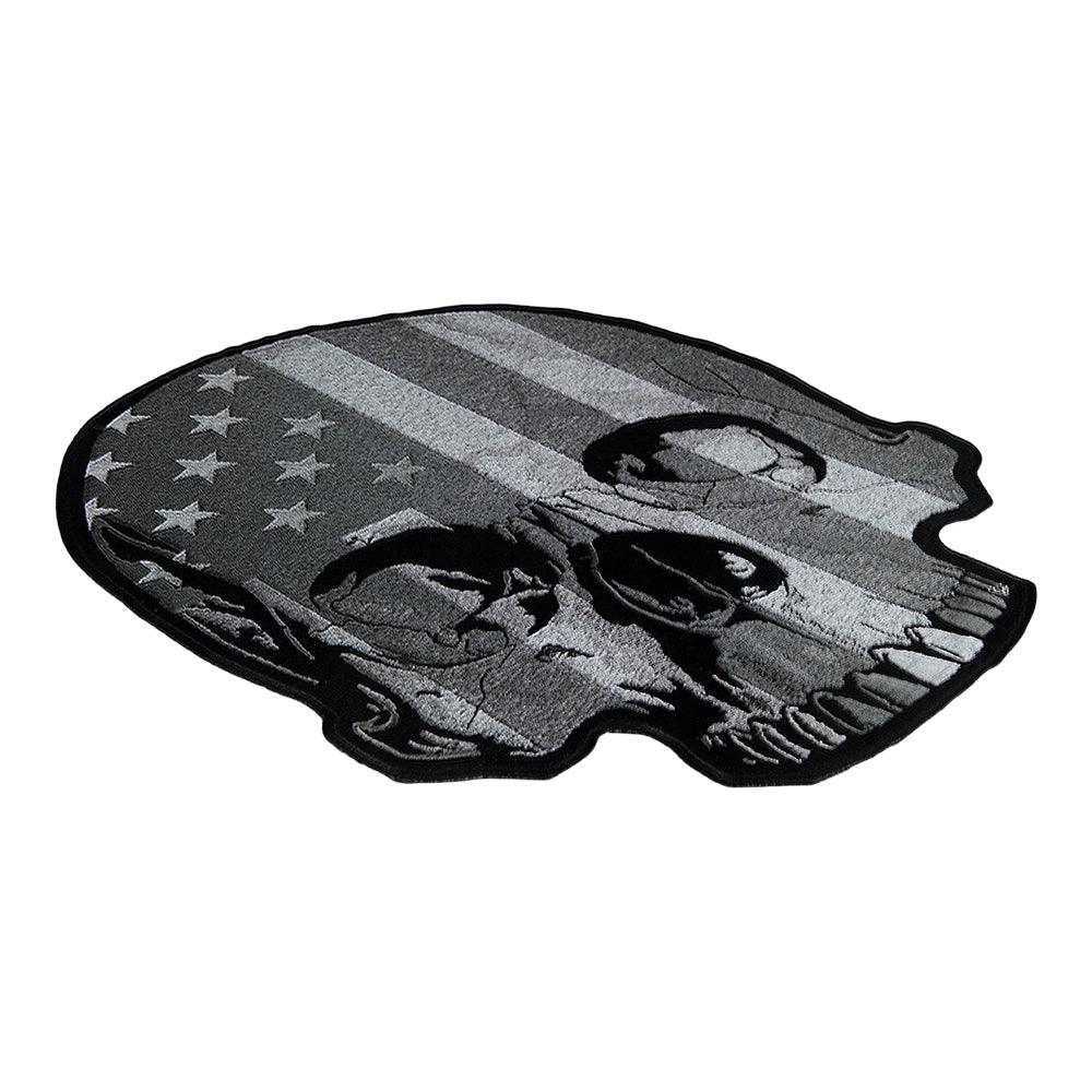American Flag Half Skull Subdued Patch, Large Size — detail view 1