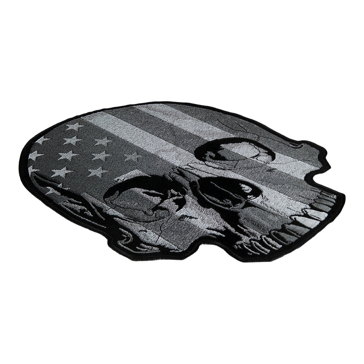 American Flag Half Skull Subdued Patch, Large Size — detail view 1