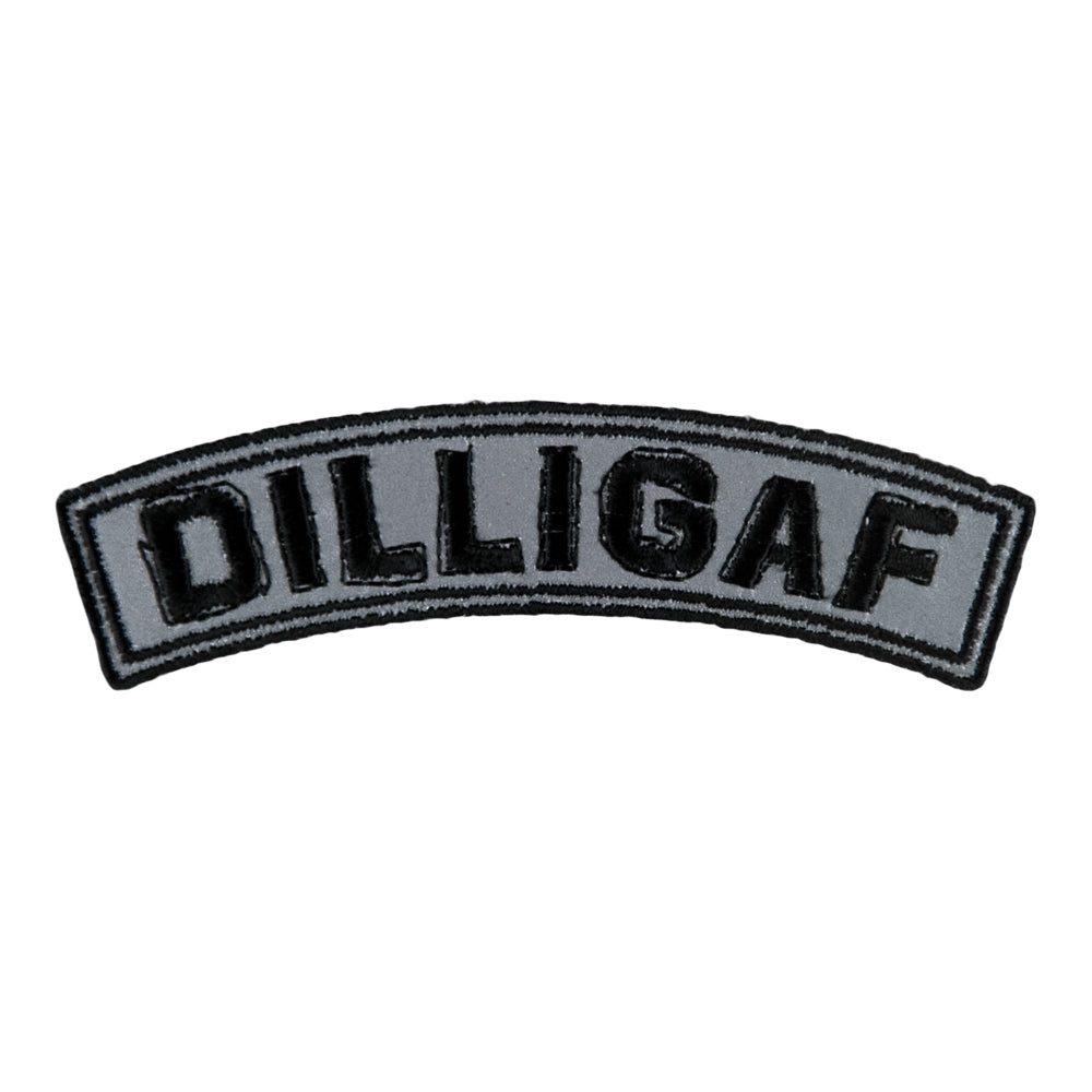 DILLIGAF Reflective Top Rocker Patch, Small Size — product image