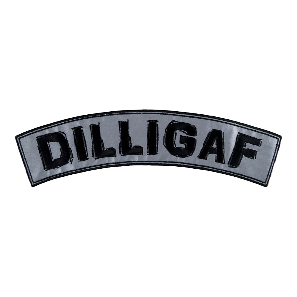 DILLIGAF Reflective Top Rocker Patch, Large Size — product image