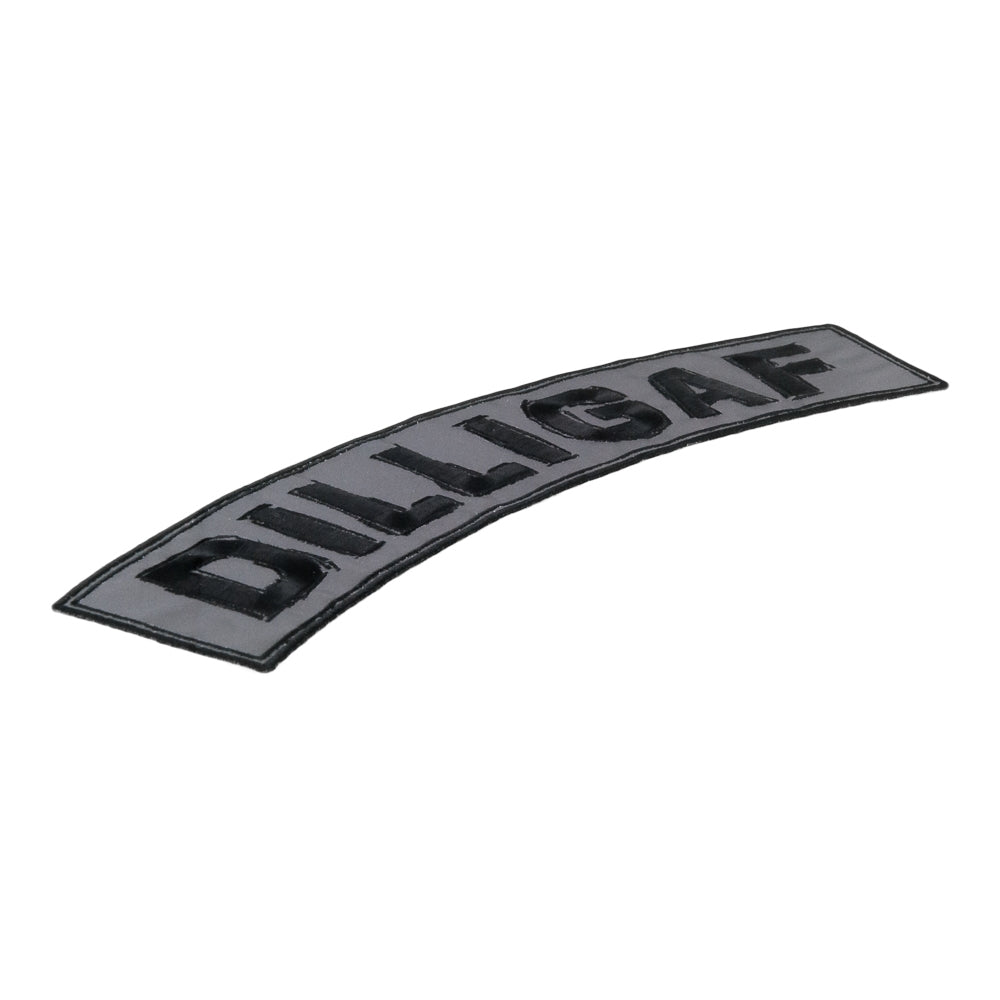 DILLIGAF Reflective Top Rocker Patch, Large Size — detail view 1