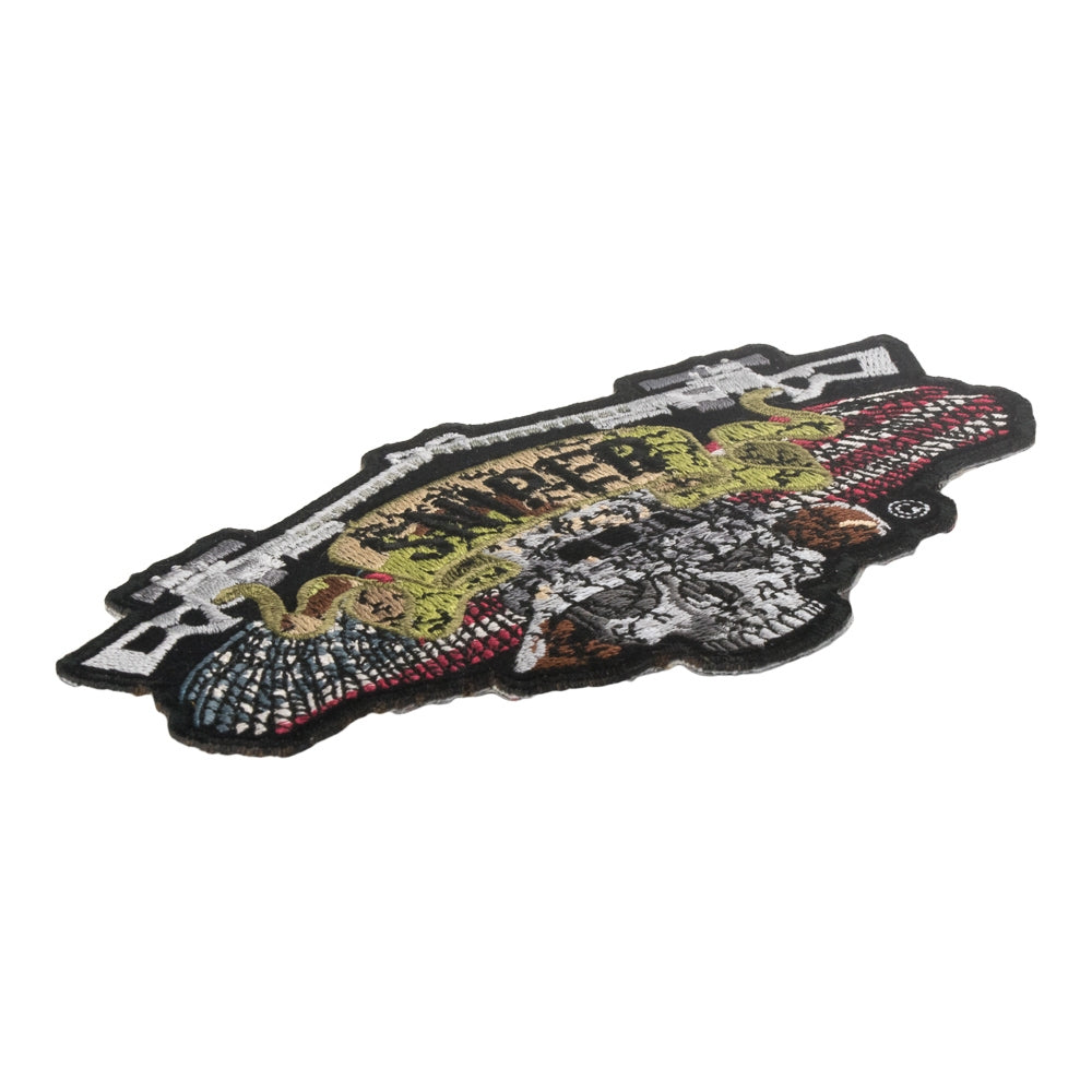 Sniper Winged Skull Camouflage Patch, Small Size — detail view 1