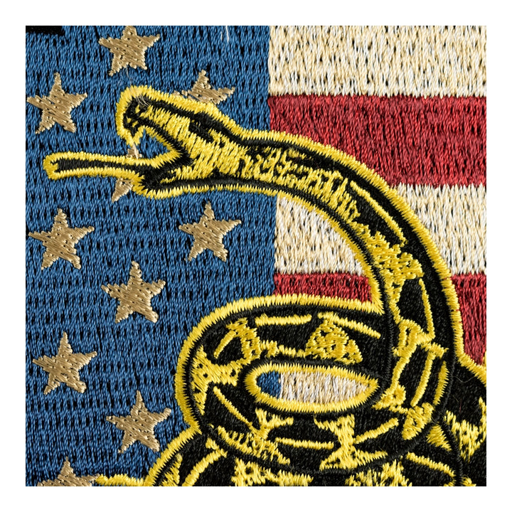 Distressed American Gadsden Flag Crossover Patch, Large Size — detail view 2