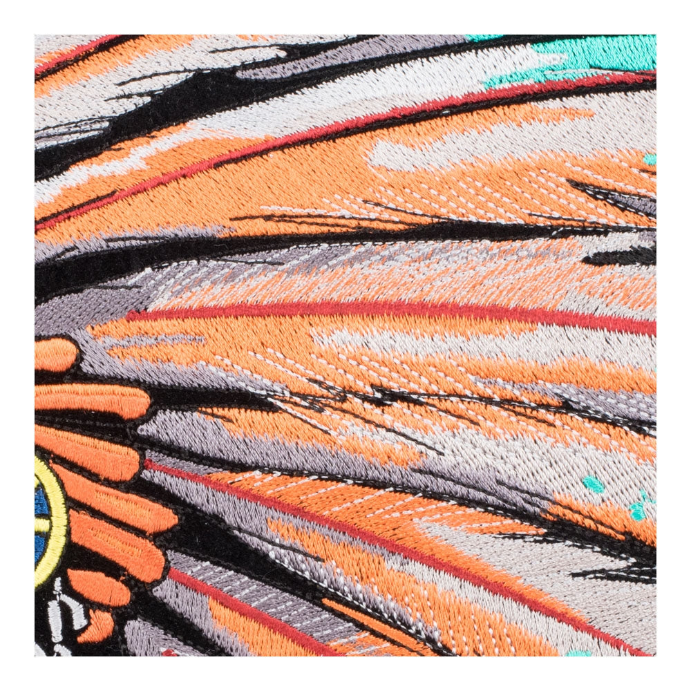 Turquoise Native American Chief Patch, Large Size — detail view 2