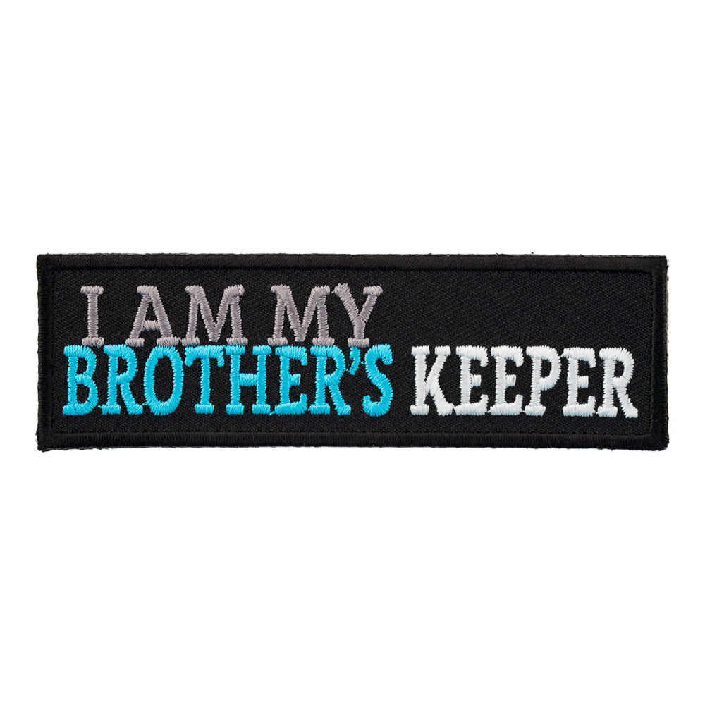 I Am My Brother's Keeper Blue Patch, Biker Sayings Patches — product image