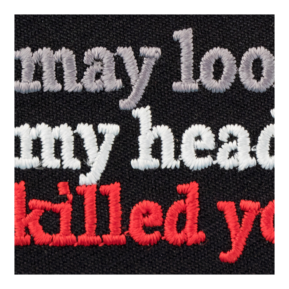 I May Look Calm But In My Head Patch, Biker Sayings Patches — detail view 1