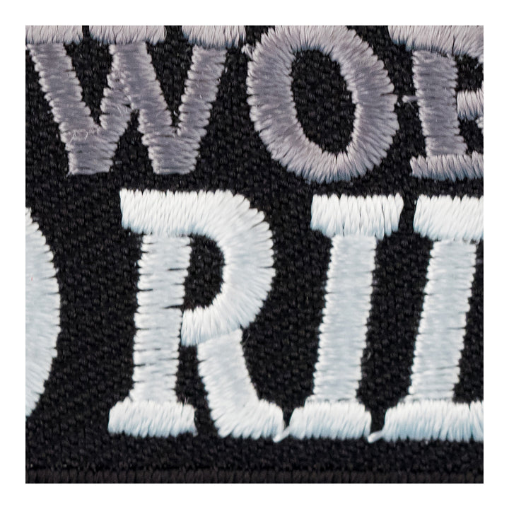 Hate To Work Love To Ride Patch, Biker Sayings Patches — detail view 1