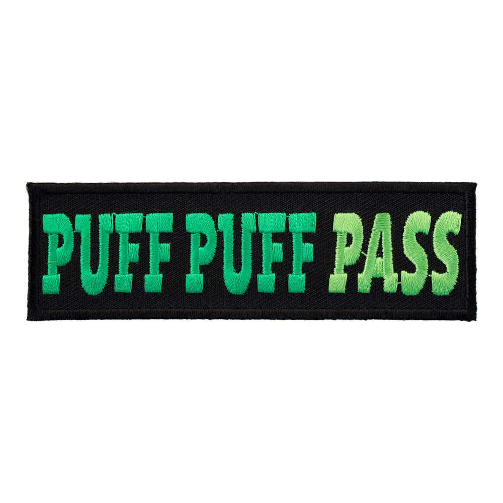 Puff Puff Pass Patch, Marijuana Sayings Patches — product image